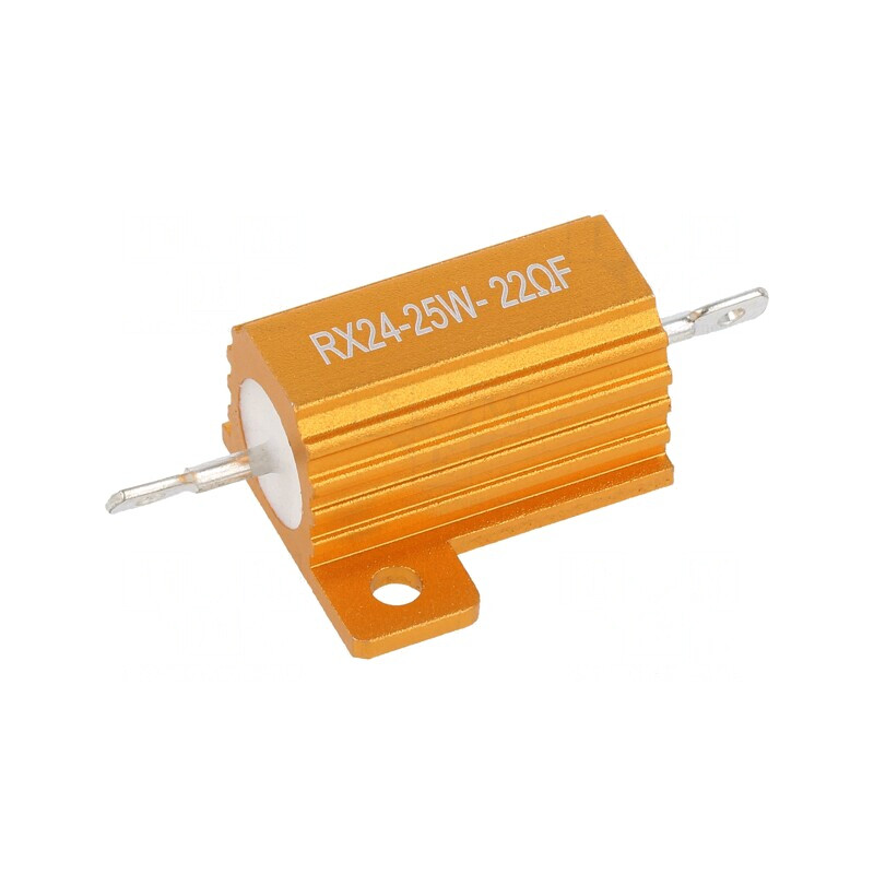 Rezistor Bobinat cu Radiator 22Ω 25W 1% pentru Lipit | Electronic-mag.ro | Componente Electronice