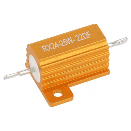 Rezistor Bobinat cu Radiator 22Ω 25W 1% pentru Lipit | Electronic-mag.ro | Componente Electronice