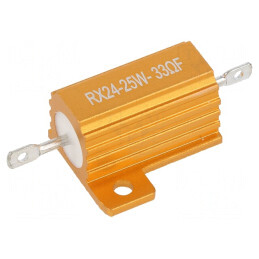 Rezistor Bobinat 33Ω 25W ±1% cu Radiator | Electronic-mag.ro | Componente Electronice