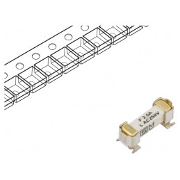 Siguranţă: siguranţă; întârziere; 2,5A; 250VAC; 125VDC; SMD; cupru