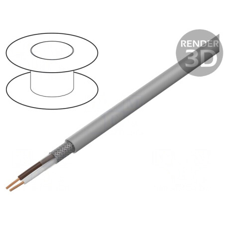 Cablu ecranat PVC gri 2x1mm2 | Electronic-mag.ro | Componente Electronice