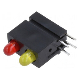 LED Roșu/Galben 2,8mm 2 Diode 2mA 60° | Electronic-mag.ro | Componente Electronice