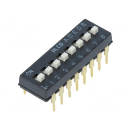 Comutator DIP-SWITCH 8 Secțiuni ON-OFF 24V | Electronic-mag.ro | Componente Electronice