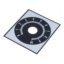 Scală Aluminiu 0-10 48x42mm 10mm Orificiu | Electronic-mag.ro | Componente Electronice