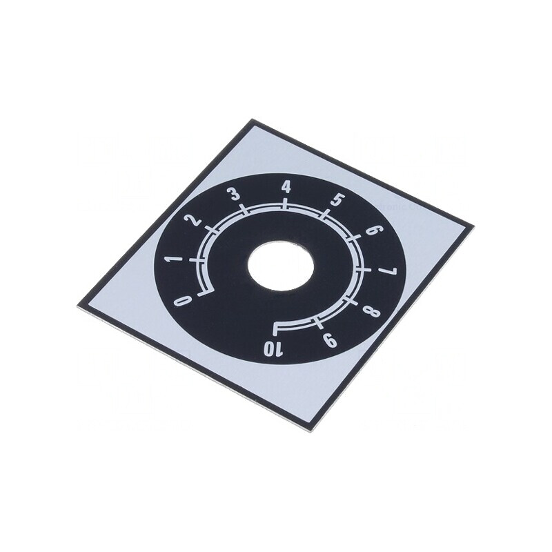 Scală Aluminiu 0-10 48x42mm 10mm Orificiu | Electronic-mag.ro | Componente Electronice