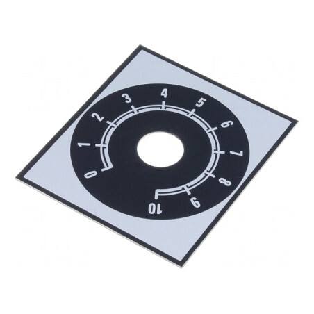 Scală Aluminiu 0-10 48x42mm 10mm Orificiu | Electronic-mag.ro | Componente Electronice
