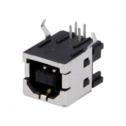 Soclu USB B THT unghi 90° aurit | Electronic-mag.ro | Componente Electronice