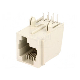 Soclu RJ12 6p6c pentru PCB THT 16,13mm | Electronic-mag.ro | Componente Electronice