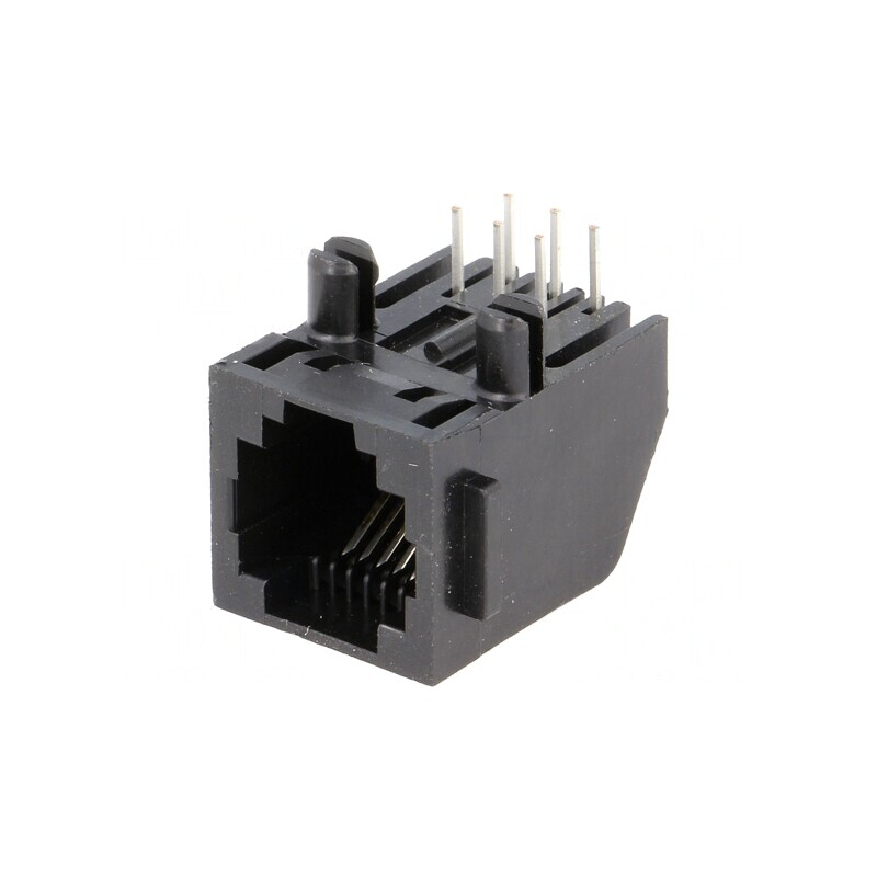Soclu RJ12 6P6C pentru PCB THT 12,7mm | Electronic-mag.ro | Componente Electronice