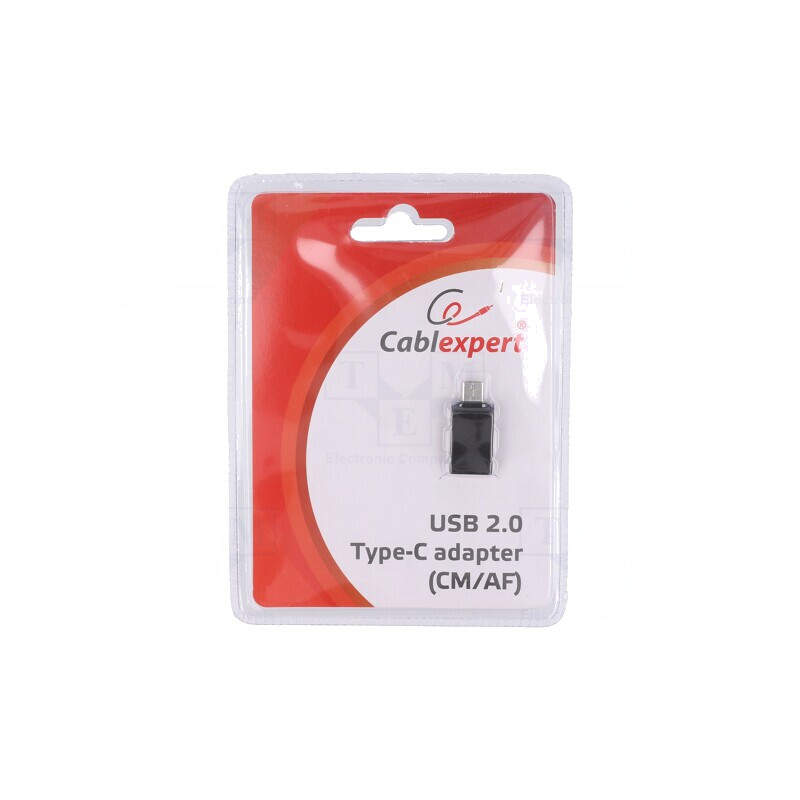 Adaptor USB 2.0 USB A la USB C Negru Cablexpert | Electronic-mag.ro | Componente Electronice