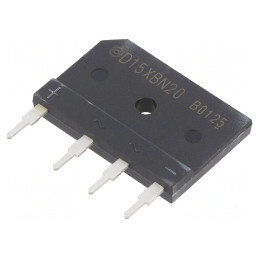 Punte Redresoare Monofazată 200V 15A | Electronic-mag.ro | Componente Electronice