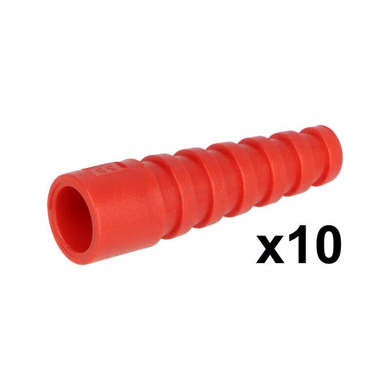 Manşon RG58 Roşu pentru Mufe BNC (Set 10 Buc) | Electronic-mag.ro | Componente Electronice