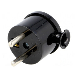 Conector Alimentare AC Tată 230V 16A Negru | Electronic-mag.ro | Componente Electronice