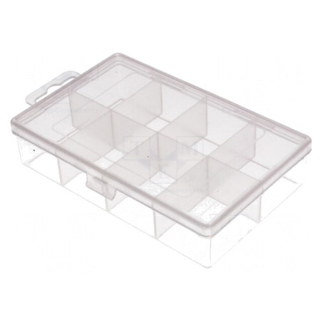 Container cu Partiții din Polipropilenă Transparentă | Electronic-mag.ro | Componente Electronice