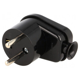 Conector de Alimentare AC Tată 230V 16A Negru | Electronic-mag.ro | Componente Electronice