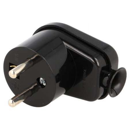 Conector de Alimentare AC Tată 230V 16A Negru | Electronic-mag.ro | Componente Electronice