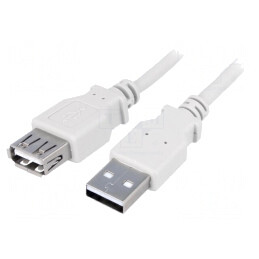 Cablu USB 2.0 A-A Nichelat 1.8m Gri | Electronic-mag.ro | Componente Electronice