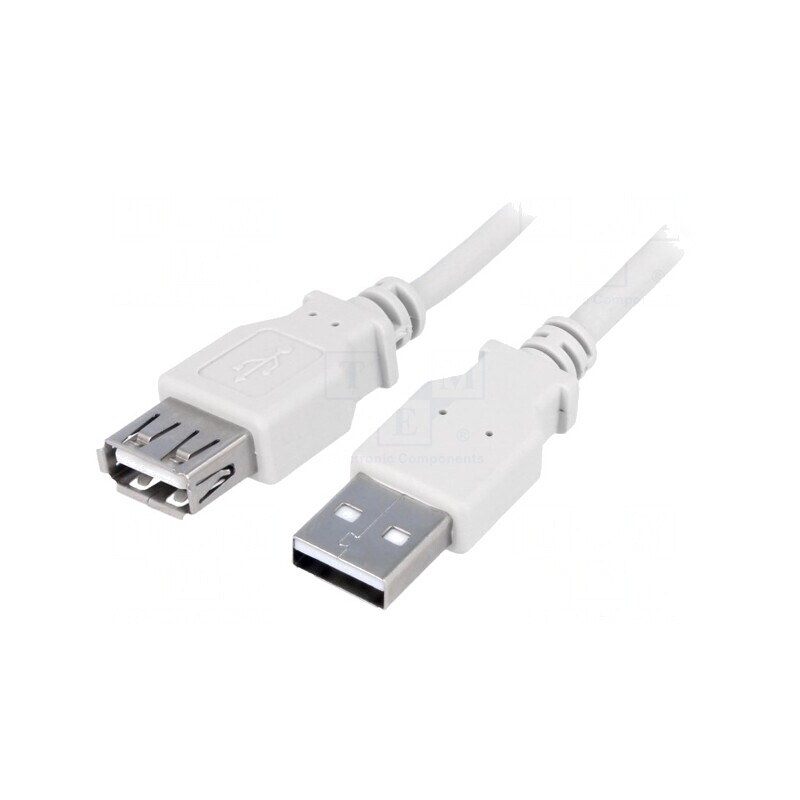 Cablu USB 2.0 A-A Nichelat 1.8m Gri | Electronic-mag.ro | Componente Electronice
