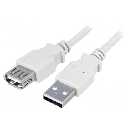 Cablu USB 2.0 A-A Nichelat 1.8m Gri | Electronic-mag.ro | Componente Electronice