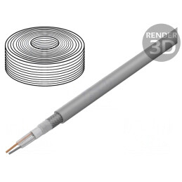 Cablu Microfon Gri 2x0,35mm2 OFC PVC | Electronic-mag.ro | Componente Electronice