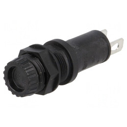 Clemă Siguranțe Cilindrice 5x20mm 10A Neagră 250VAC | Electronic-mag.ro | Componente Electronice