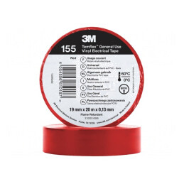 Bandă Electroizolantă 19mm x 20m Roșie | Electronic-mag.ro | Componente Electronice