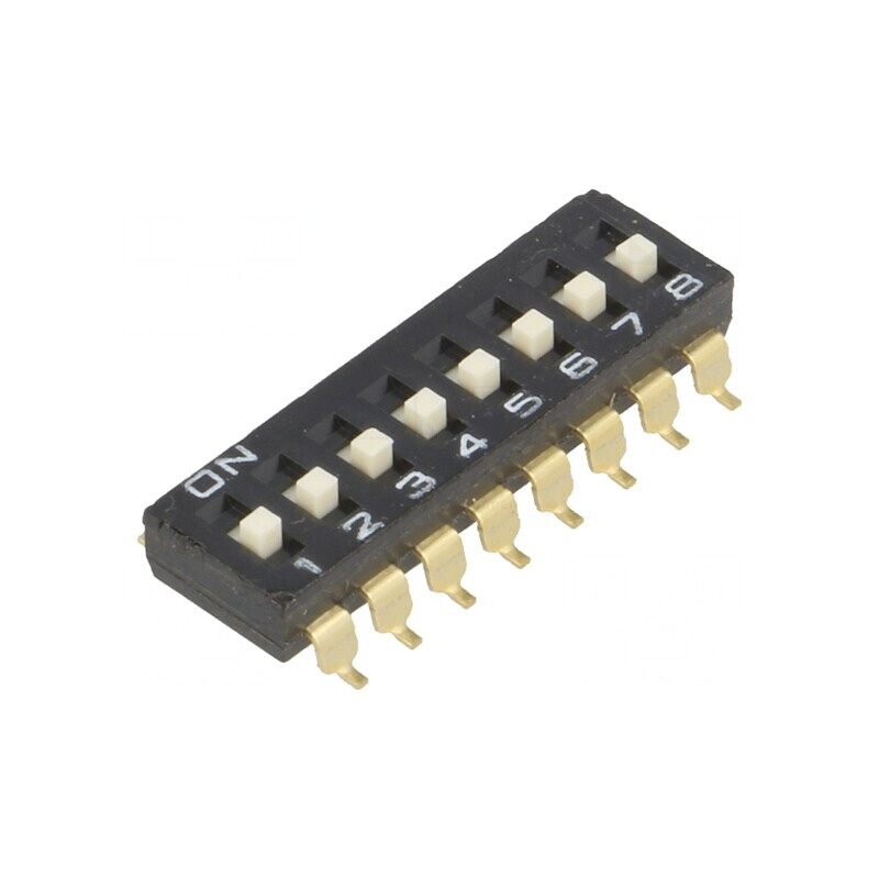 Comutator DIP-SWITCH 8 Secțiuni ON-OFF 24VDC | Electronic-mag.ro | Componente Electronice