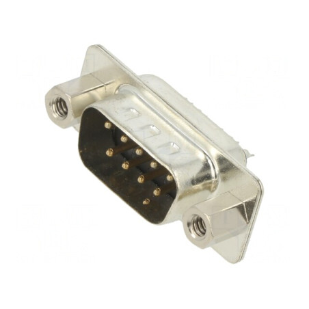 Conector D-Sub 9-PIN Tată pe Cablu Negru Aurit | Electronic-mag.ro | Componente Electronice