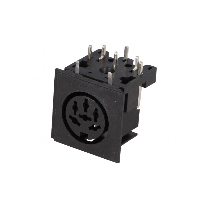 Soclu DIN mamă 6 pini 240° 90° THT | Electronic-mag.ro | Componente Electronice