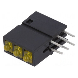 LED Galben 1.8mm 3 Dioduri 38° | Electronic-mag.ro | Componente Electronice