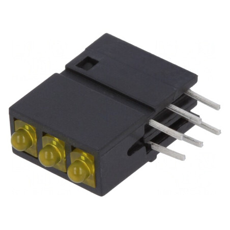 LED Galben 1.8mm 3 Dioduri 38° | Electronic-mag.ro | Componente Electronice