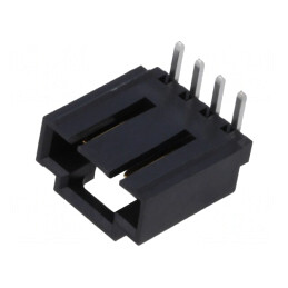 Soclu cablu-placă 2,54mm 4 pini 90° THT | Electronic-mag.ro | Componente Electronice