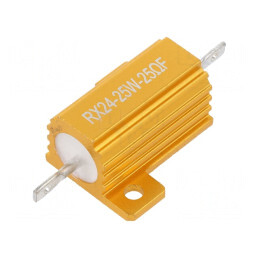 Rezistor Bobinat cu Radiator 25Ω 25W pentru Lipit | Electronic-mag.ro | Componente Electronice