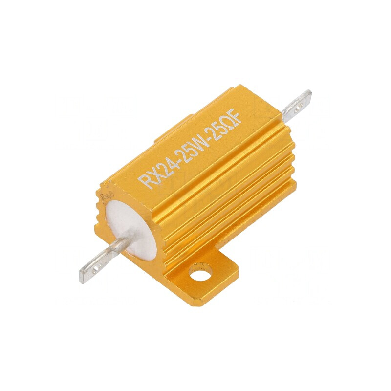 Rezistor Bobinat cu Radiator 25Ω 25W pentru Lipit | Electronic-mag.ro | Componente Electronice