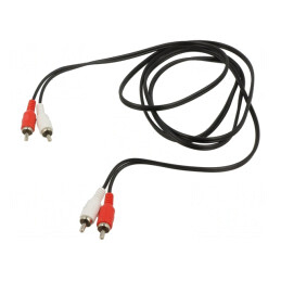 Cablu RCA dublu 1,8m nichelat | Electronic-mag.ro | Componente Electronice