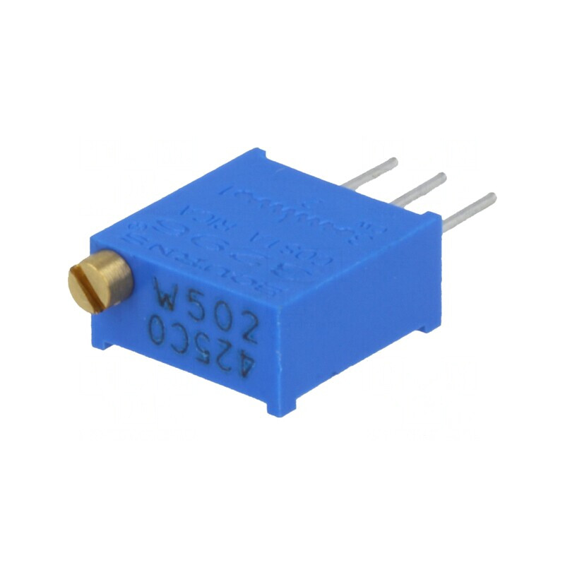 Potentiometru Multiturn 5kΩ 500mW THT ±10% | Electronic-mag.ro | Componente Electronice