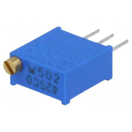 Potentiometru Multiturn 5kΩ 500mW THT ±10% | Electronic-mag.ro | Componente Electronice