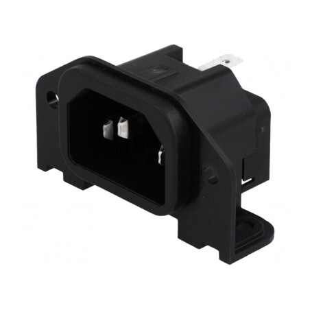 Conector Alimentare AC Soclu Tată 10A 250V | Electronic-mag.ro | Componente Electronice