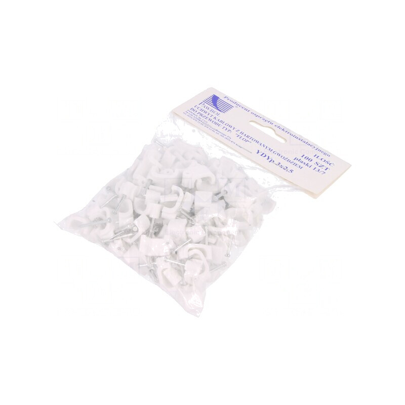 Element de susținere albă pentru cablu plat 3x2,5 | Electronic-mag.ro | Componente Electronice Element de susținere albă pentru cablu plat 3x2,5 | Electronic-mag.ro | Componente Electronice