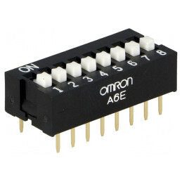 Comutator DIP-SWITCH 8 Secțiuni ON-OFF 24VDC | Electronic-mag.ro | Componente Electronice