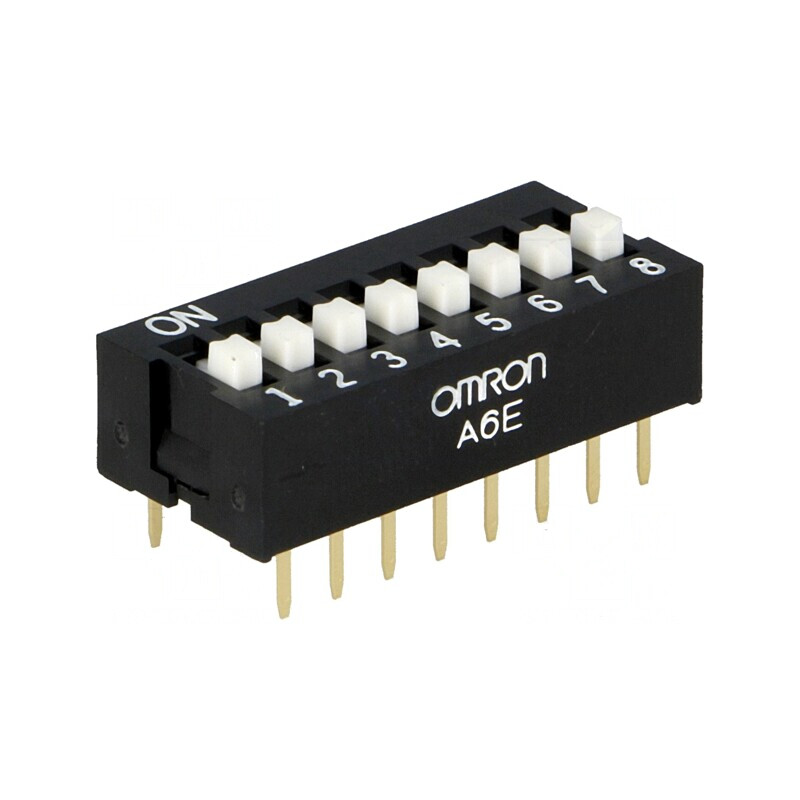 Comutator DIP-SWITCH 8 Secțiuni ON-OFF 24VDC | Electronic-mag.ro | Componente Electronice