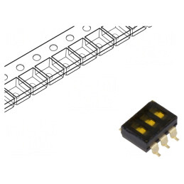 Comutator DIP-SWITCH SMD 2 Pozitii 24V | Electronic-mag.ro | Componente Electronice