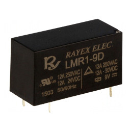 Releu Electromagnetic SPDT 9VDC 12A 250VAC PCB | Electronic-mag.ro | Componente Electronice