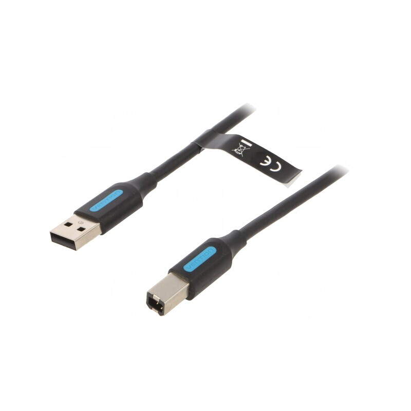 Cablu USB 2.0 A-B 1m Negru | Electronic-mag.ro | Componente Electronice