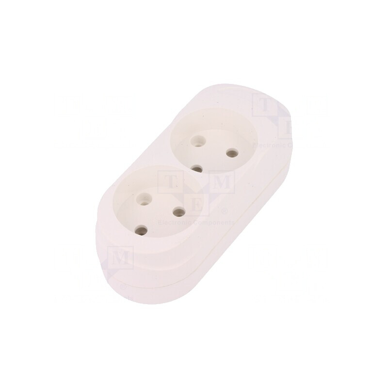 Conector Alimentare AC Mamă Splitter Alb 2P 250V 16A IP20 | Electronic-mag.ro | Componente Electronice Conector Alimentare AC Mamă Splitter Alb 2P 250V 16A IP20 | Electronic-mag.ro | Componente Electronice