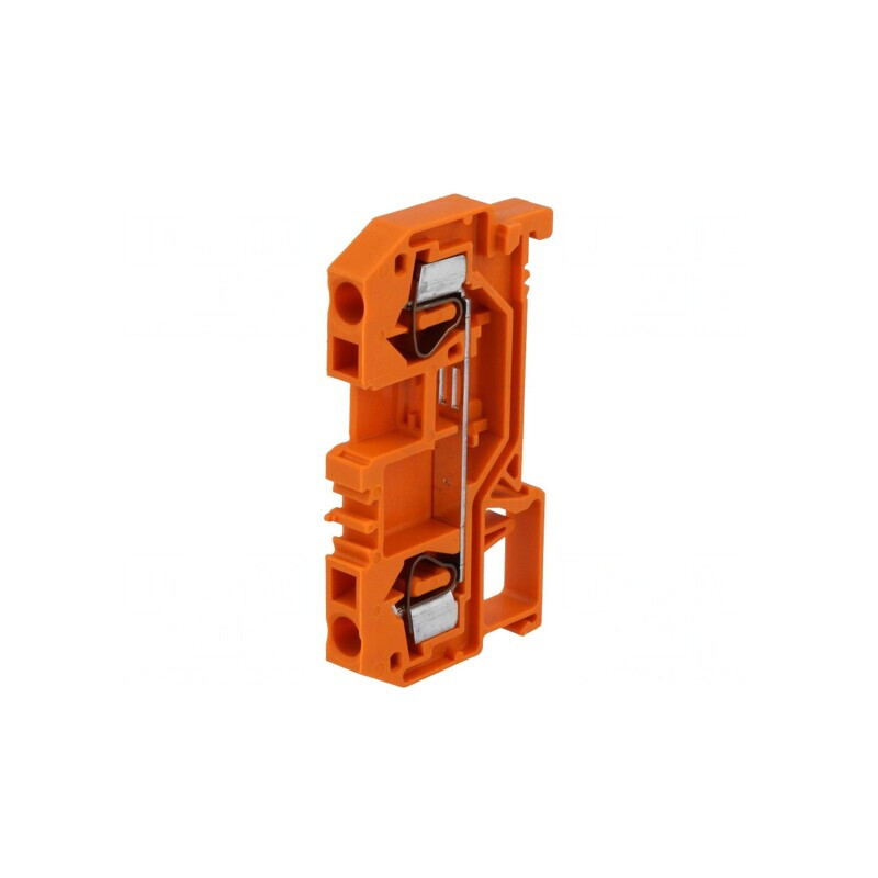Terminal îmbinare șine 0.08-4mm2 2 borne portocalie | Electronic-mag.ro | Componente Electronice