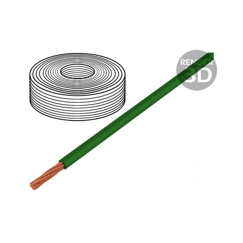 Cablu Electric Verde 1x1,5mm2 Cu PVC 450V/750V | Electronic-mag.ro | Componente Electronice