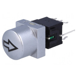Comutator Tastatură Săgeată DPDT 0.1A 30VDC Argintiu | Electronic-mag.ro | Componente Electronice