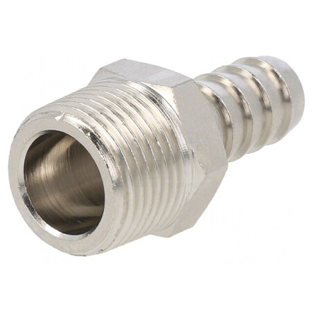 Racord push-in ştuţ alamă nichelată R 3/8 10mm | Electronic-mag.ro | Componente Electronice