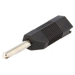 Mufă Banană 4mm 16A Neagră 50VDC pe Cablu 2,5mm2 | Electronic-mag.ro | Componente Electronice
